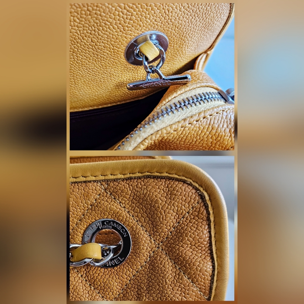 Chanel French Riviera Outdoor Caviar Yellow Tote - Picture 13 of 16